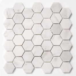 Marmor Mosaik Arredo Carrara Hexagon 5x5 cm (30x30 cm) Poleret