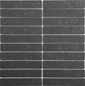 Klinker-Moaik Arredo Quartz Black Mosaic 3x15cm (30x30 cm) Sort